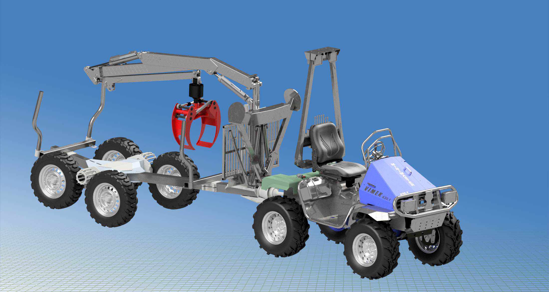 A3004227-拖拉机木材运输车